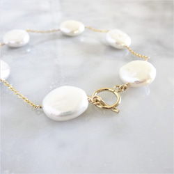 送料無料14kgf♡coin pearl station bracelet 1枚目の画像