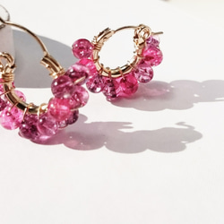 免運費14kgf Jerry multicolored quartz pierce/earringPNK耳環可変耳夾式 第6張的照片