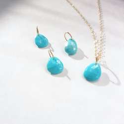 送料無料14kgf*sleeping beauty turquoise drop necklaceスリーピングビューティ 1枚目の画像