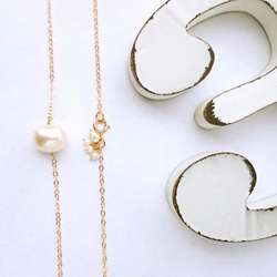 送料無料14kgf*BIG pearl bubble necklace 2枚目の画像