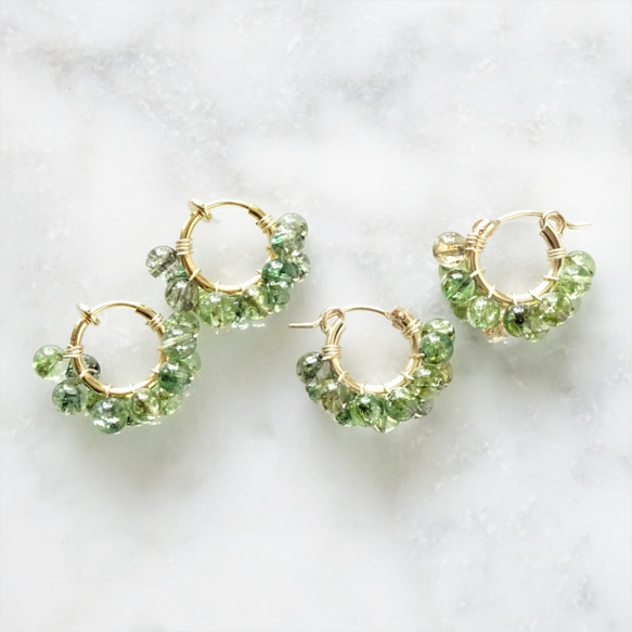 免運14kgf*Spring Jerry multicolored quartz pierce/earring GR 第2張的照片