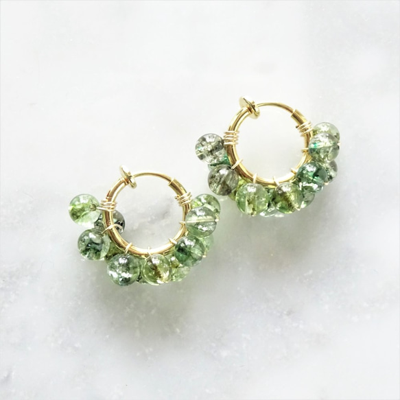 免運14kgf*Spring Jerry multicolored quartz pierce/earring GR 第6張的照片