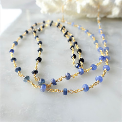 宝石質Blue Sapphire station necklace 第2張的照片