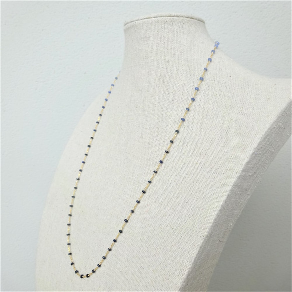 宝石質Blue Sapphire station necklace 第3張的照片