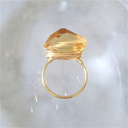 Creema限定ギフト包装14kgf*Champagne Quartz wrapped ring #9#11#13#15 4枚目の画像