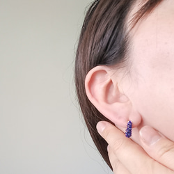 即納/送料無料14kgf*Lapislazuri pavé earring / pierced earring 4枚目の画像