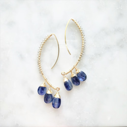 稲村亜美さん着用14kgf*宝石質 Kyanite Moroccan style earrings 2枚目の画像