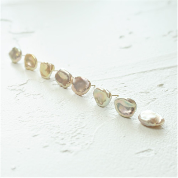 Creema限定 14kgf*Freshwater Pearls earring WHT 7枚目の画像