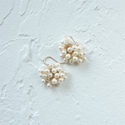 免運14kgf Akoya volume pearls pierced earring / earring 第4張的照片