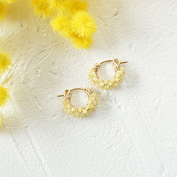 送料無料14kgf*Yellow Opal pavé pierced earring / earringS 3枚目の画像