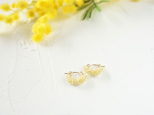 送料無料14kgf*Yellow Opal pavé pierced earring / earringS 8枚目の画像