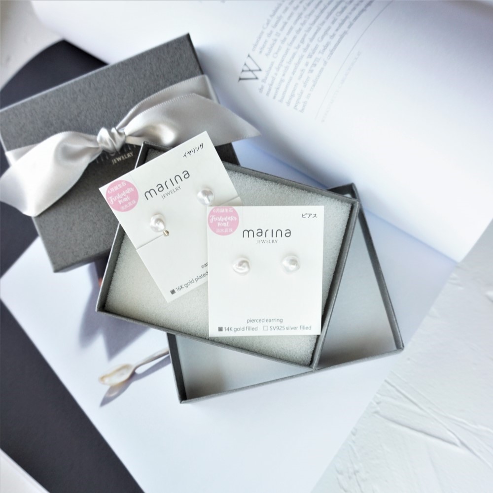 送料無料14kgf*Light Pink Chalcedony pierced earrings / earrings