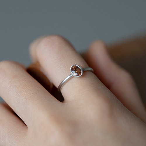 Pt900 夕焼け色トルマリンリング 指輪・リング 指輪工房cerchio 通販  