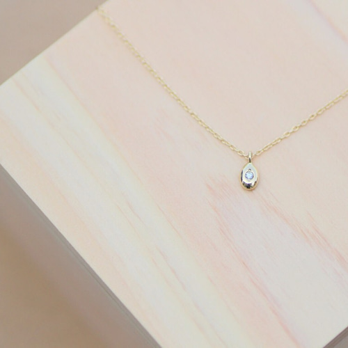 k18製 輝く金のお米 一粒ペンダントネックレス ネックレス・ペンダント