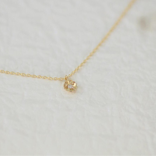 K18YG かすみ草 ネックレス ネックレス・ペンダント 指輪工房cerchio