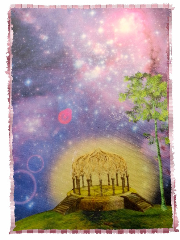 光の東屋　トートバッグ　～満天の星の下で 3枚目の画像