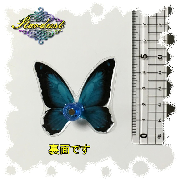 【再販】クリアな蝶のマグネット（大）6個セット 4枚目の画像