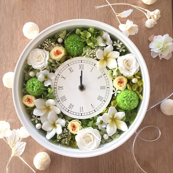 オーダー専用！プルメリアの花時計 掛け時計・置き時計 atelier123