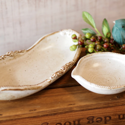 クリーム色 陶器製 楕円皿 5枚セット 波佐見焼 一龍陶苑 取り皿 セット クリーム『楕円 取り皿 クリーム 5枚