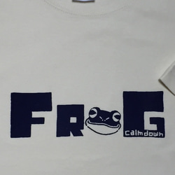 メンズM≪ＦＲＯＧ≫Ｔシャツ　ナチュラル×ネイビー 3枚目の画像