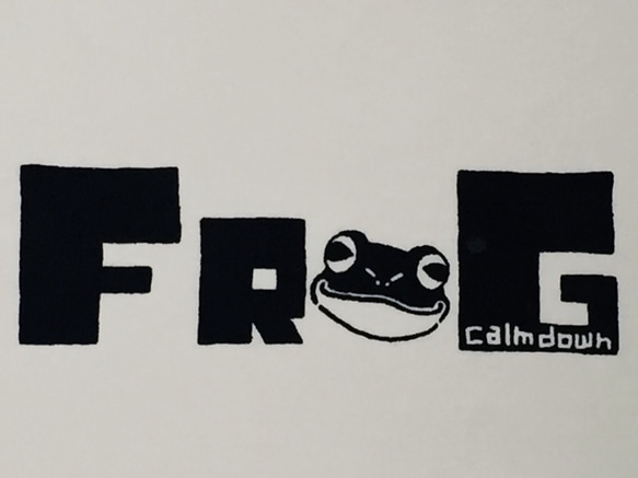 メンズM≪ＦＲＯＧ≫Ｔシャツ　ナチュラル×ネイビー 3枚目の画像