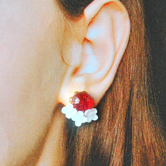 真っ赤な宝石の耳飾り　ピアス/イヤリング　名作童話2020 4枚目の画像