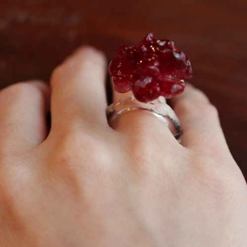 レジンリング「ケイトウ赤・小」RE16K 指輪・リング .g 通販 3246405