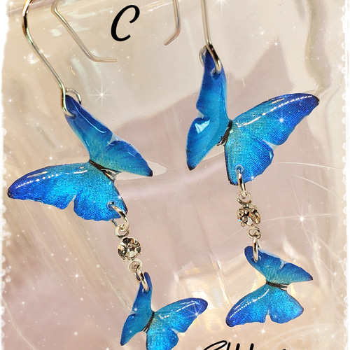 オウンピー　ピアス　モルフォ蝶 CHOCOTOKO / モルフォチョウピアス