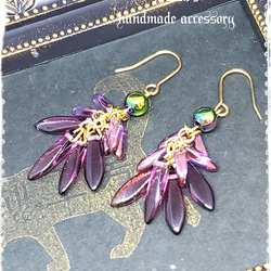 16kgp purple tree ピアス.+*:ﾟ+｡.☆ 2枚目の画像