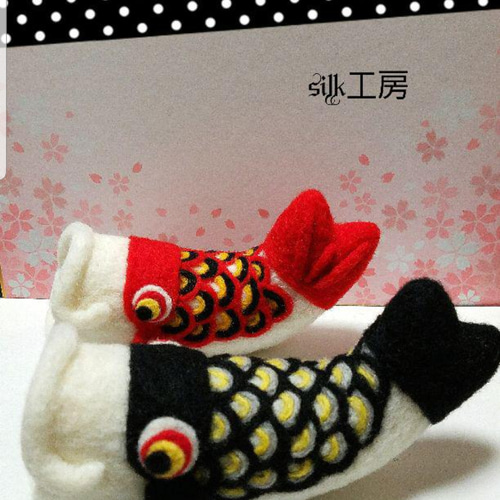 羊毛フェルト 鯉のぼり♡ 羊毛フェルト silk工房 通販 6759695｜Creema