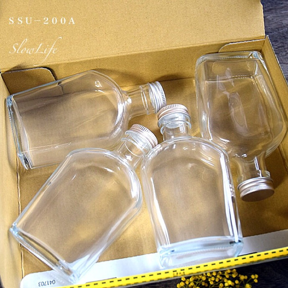 No.5 ハーバリウム 瓶 ウィスキー 4本ｾｯﾄ 200ml SSU－200A 3枚目の画像