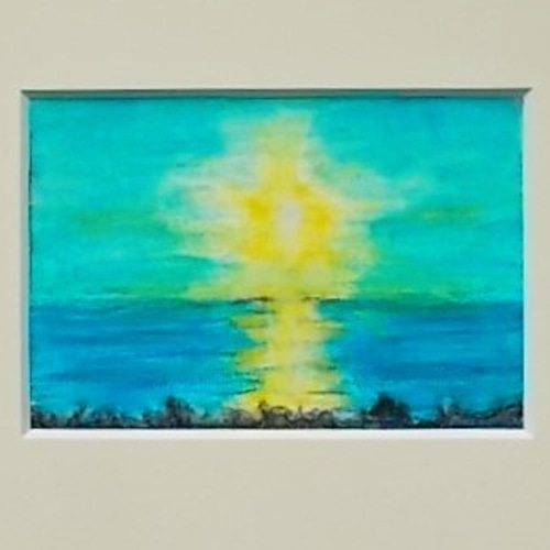 海辺の風景 水彩画 額装済み 水彩画 陸揚げ船 (額縁付き)