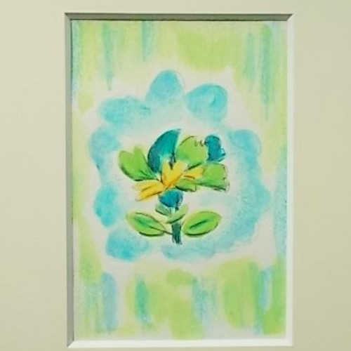 絵画 インテリア 水彩画 額絵 青と緑の世界 空想の青い花 絵画 絵画 インテリア 水彩画 額絵 青と緑の世界 空想の青い花 絵画