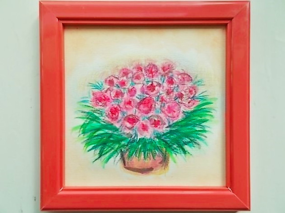 絵画 インテリア 水彩画 額絵 花の絵 オペラピンクの花 絵画 susa-art