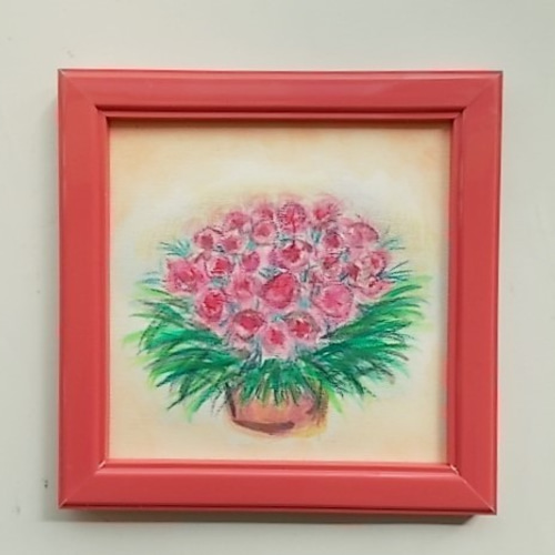 絵画 インテリア 水彩画 額絵 花の絵 オペラピンクの花 絵画 susa-art