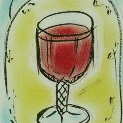 絵画 グラフィック インテリア 額絵 ワイン 2枚目の画像