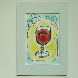 絵画 グラフィック インテリア 額絵 ワイン 3枚目の画像
