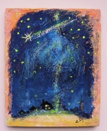 絵画 インテリア キャンバス画 夢の中の風景 夜空と星 2 絵画 susa