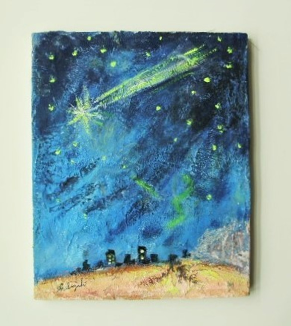 絵画 インテリア キャンバス画 夢の中の風景 夜空 と星 1 絵画 susa