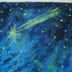 絵画 インテリア キャンバス画　 夢の中の風景　夜空 と星 1 4枚目の画像