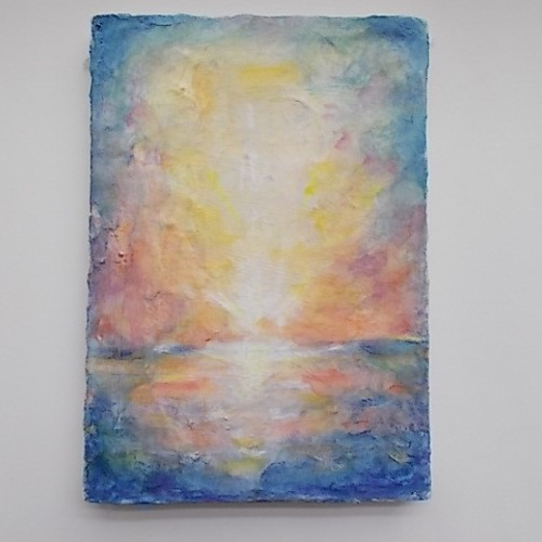 絵画インテリア キャンバス画 水彩画 夢の中の風景 夕景 絵画 susa-art
