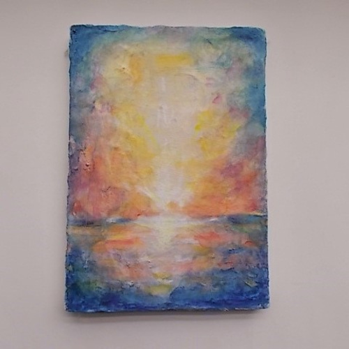 絵画インテリア キャンバス画 水彩画 夢の中の風景 夕景 絵画 susa-art