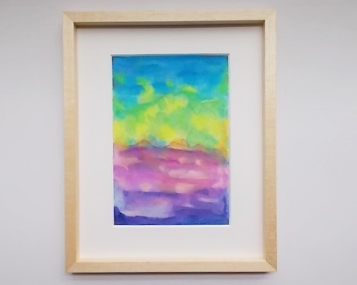 絵画 インテリア 水彩画 アート 額付き 題名『葛藤する陽鬱』 絵画 インテリア 水彩画 アート 額付き 題名『葛藤する陽鬱』