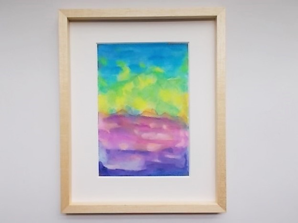 絵画 インテリア アート 額絵 墨と水彩のコラボ画 風景 3 絵画