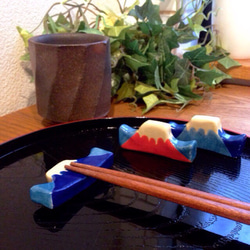 【受注製作】富士山 箸置き×カトラリーレスト《2個ペア》 5枚目の画像