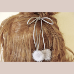 Mink fur fluffy * ヘアアクセ 3枚目の画像