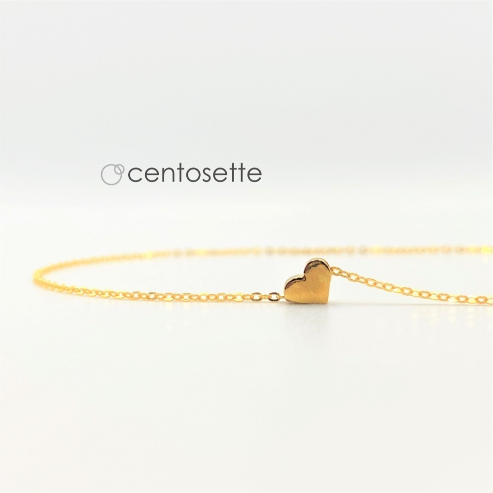 【再販】プチハート♡の14KGFチョーカーネックレス/サージカルステンレスチェーンへ変更可・チェーン延長可