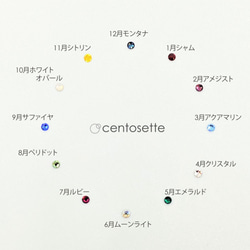 選べる誕生石カラースワロフスキーとSV925製ちょうちょのマスクチャーム/ピアスタイプ・カニカンタイプ選択可 3枚目の画像