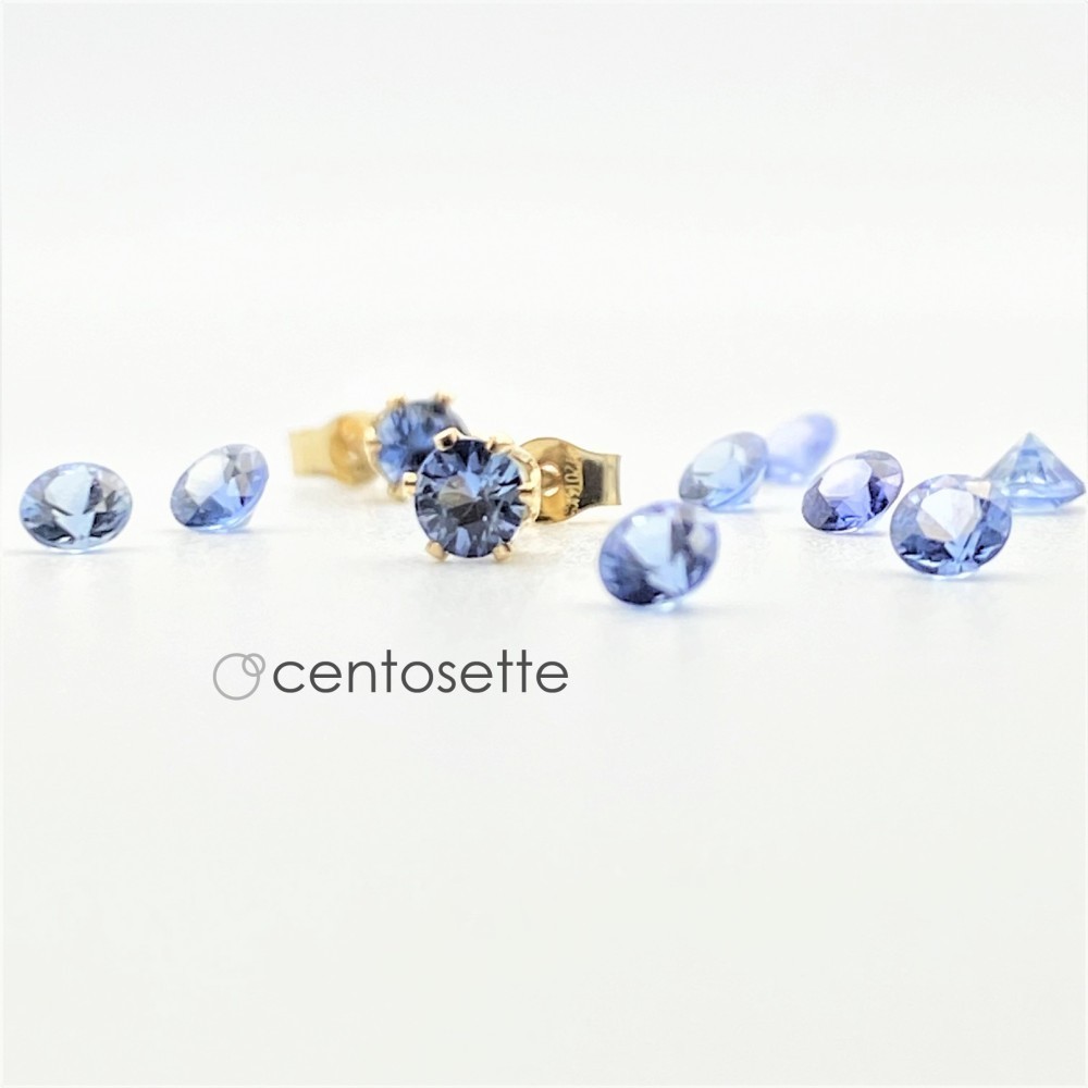 【再販】聖なる石・(淡)ブルーサファイア14KGF6本爪ピアス/サージカルステンレス・SV925・イヤリング等へ変更可