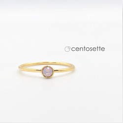 【再次上架】玫瑰水蛋白石施華洛世奇水晶精緻金戒指/戒指架顏色可更換 第2張的照片